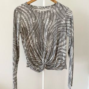 ALLSAINTS Long-Sleeve Snake-Skin print T-Shirt, M